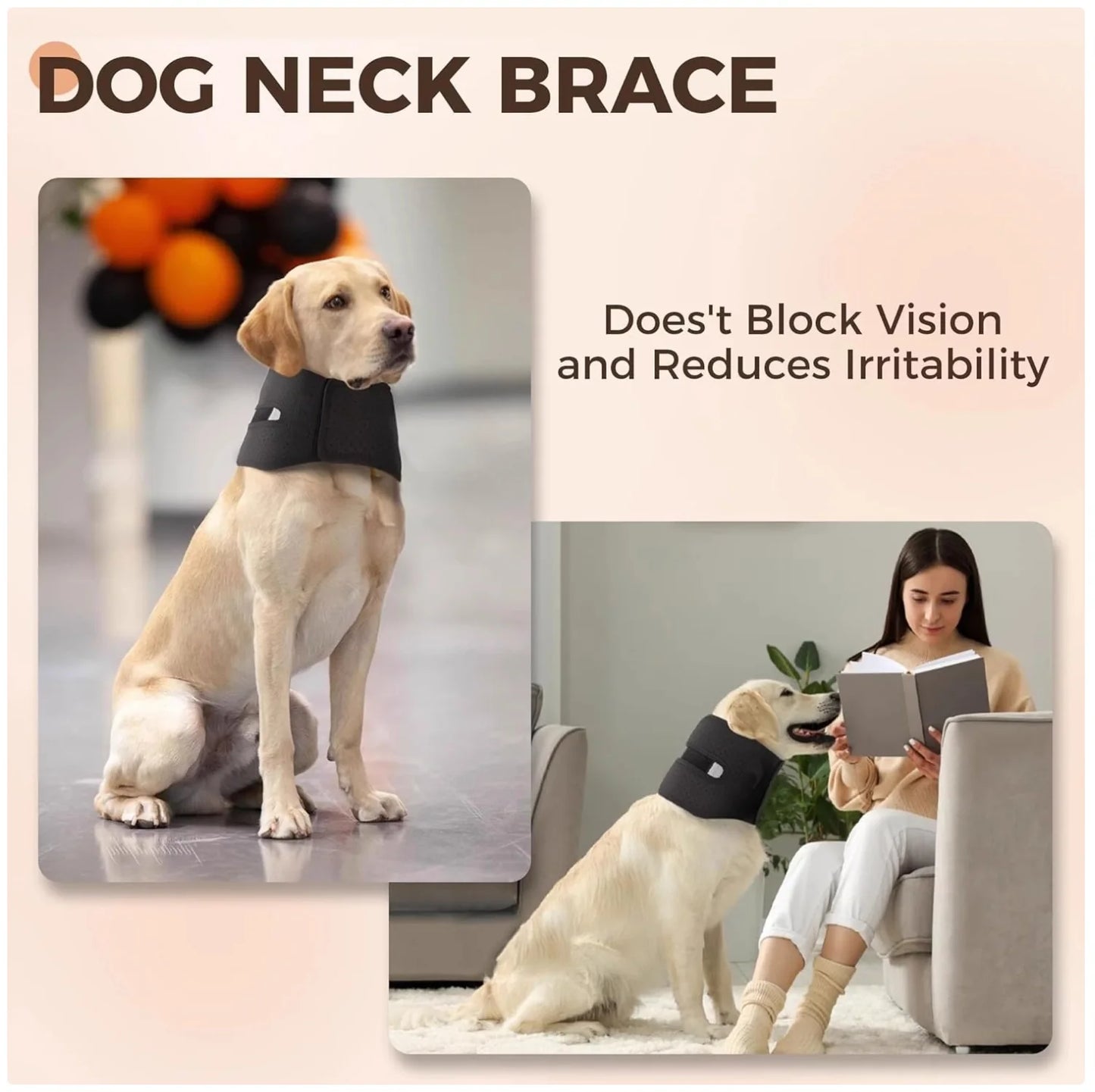 Adjustable Dog Neck Brace - Supportive & Comfortable Neck Collar for Dogs