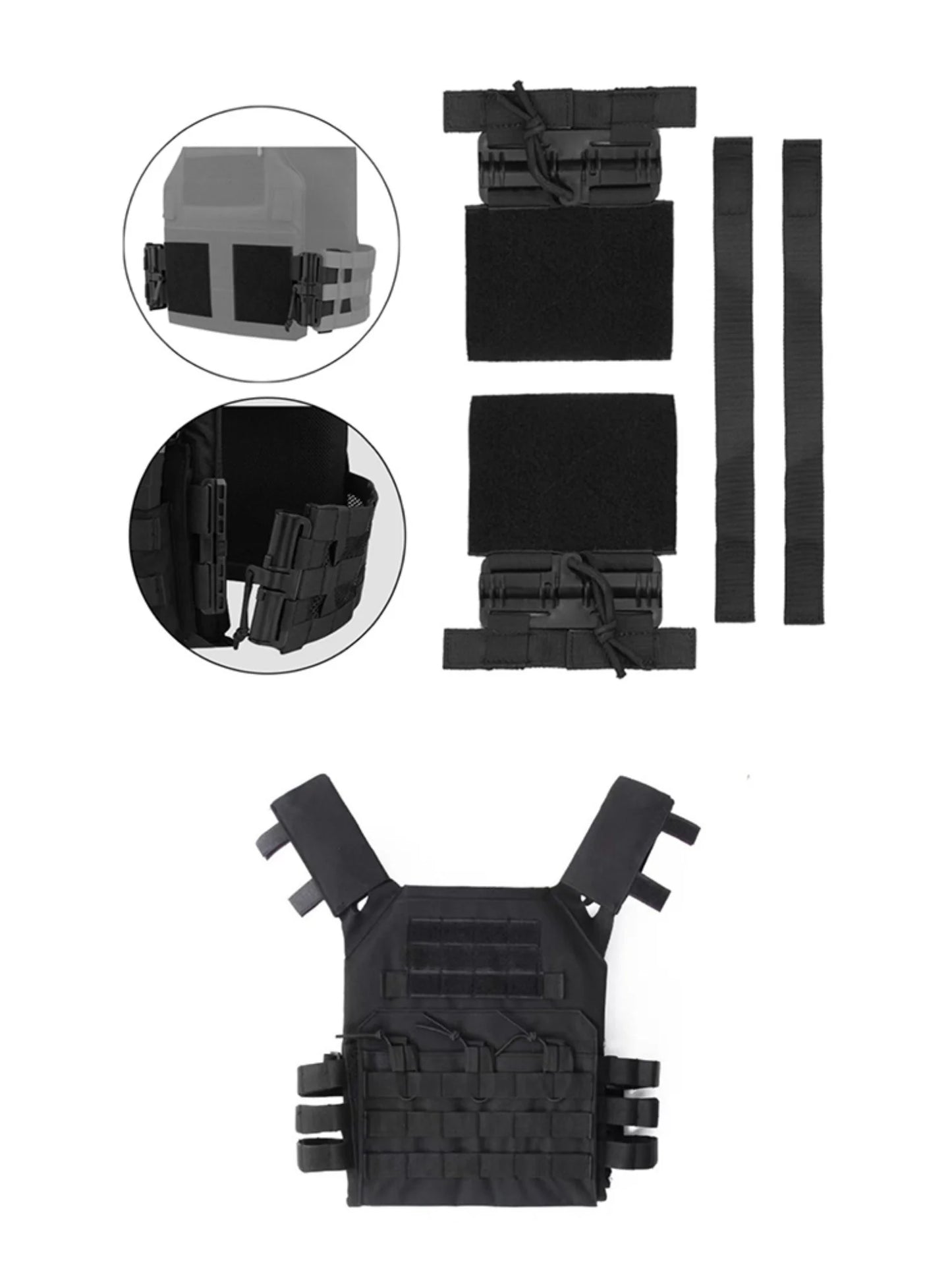 Tactical Vest MOLLE Quick Release Buckle - Fast Detach Adapter for Vest Accessories
