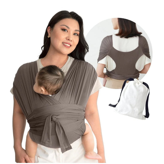 Front - Carry Baby Wrap Carrier - Breathable Air - Mesh Fabric, Easy to Wear