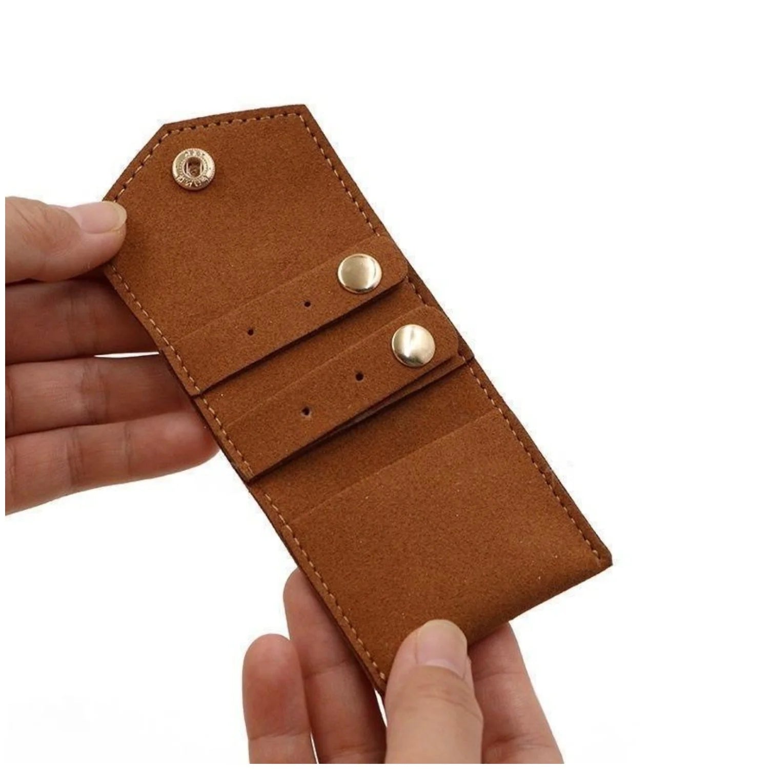 Ortable Leather Jewelry Organizer Bag - Compact Travel Jewelry Storage Case