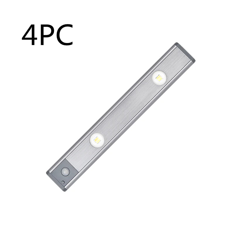 Under Cabinet Motion Light Adjustable Brightness Rechargeable Magnetic Mount Kitchen Wardrobe Night Lamp