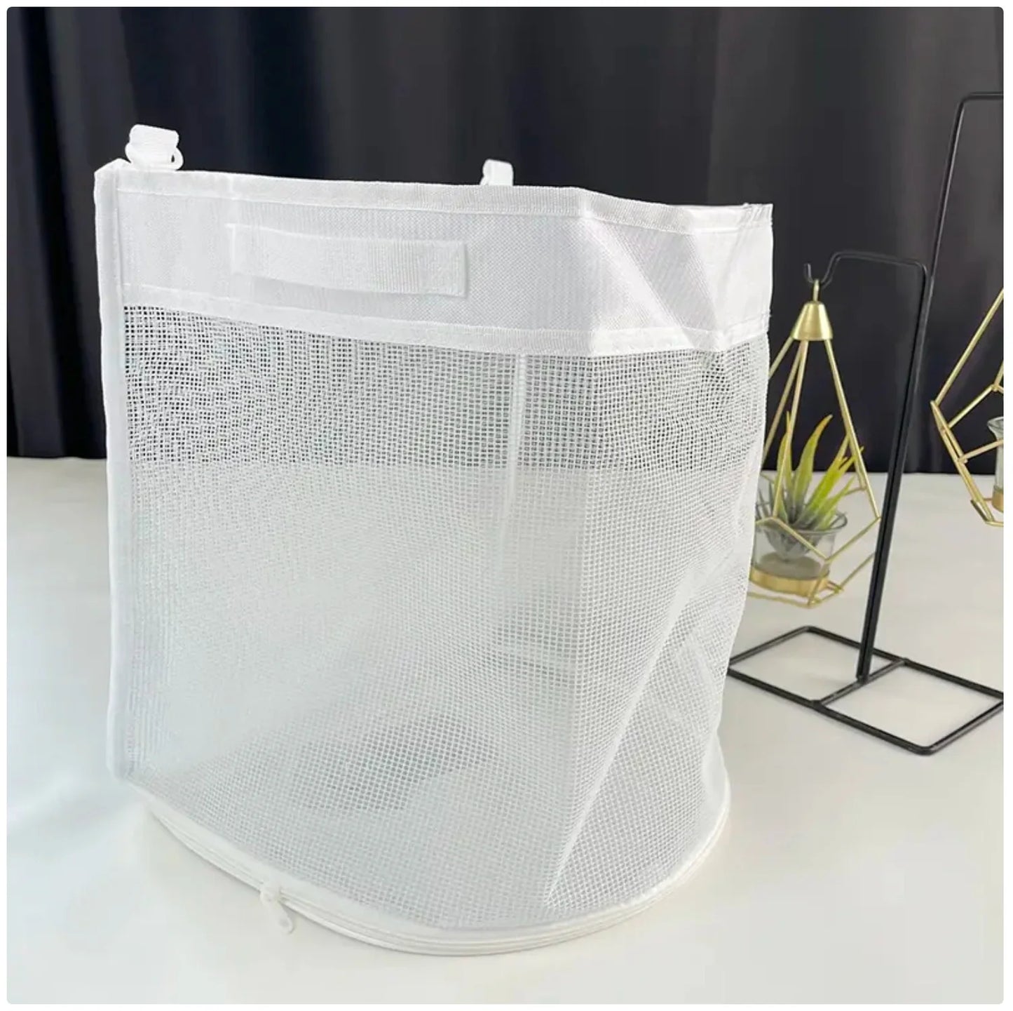 Upgraded Mesh Bathroom Toy Storage Bag - Hanging Organizer for Kids' Bath Toys