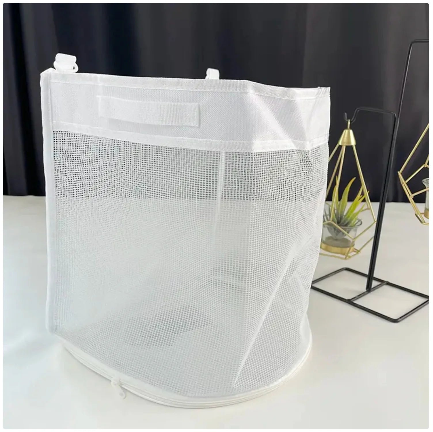 Upgraded Mesh Bathroom Toy Storage Bag - Hanging Organizer for Kids' Bath Toys