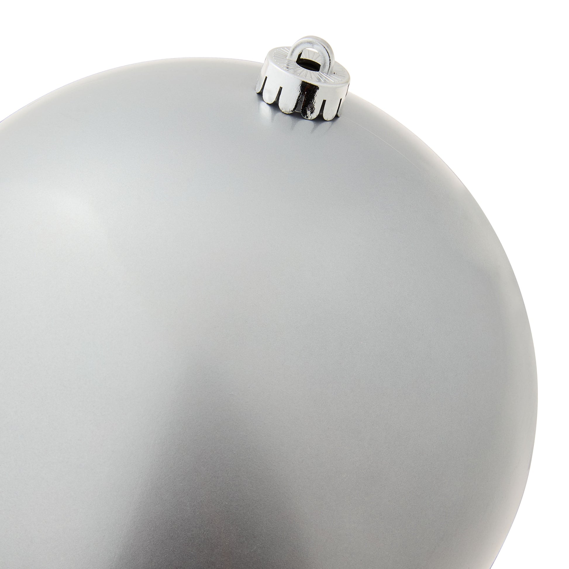 2-Count Silver Jumbo Shatterproof Christmas Ornaments, 7.8 In, by