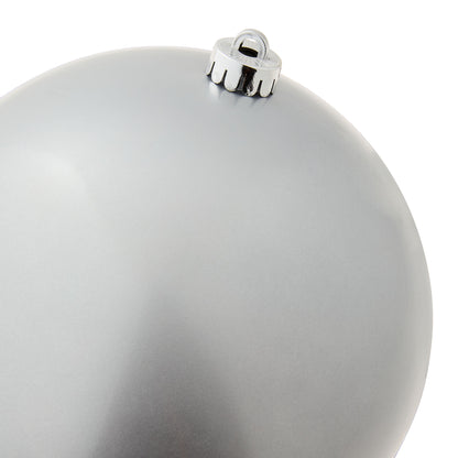 2-Count Silver Jumbo Shatterproof Christmas Ornaments, 7.8 In, by