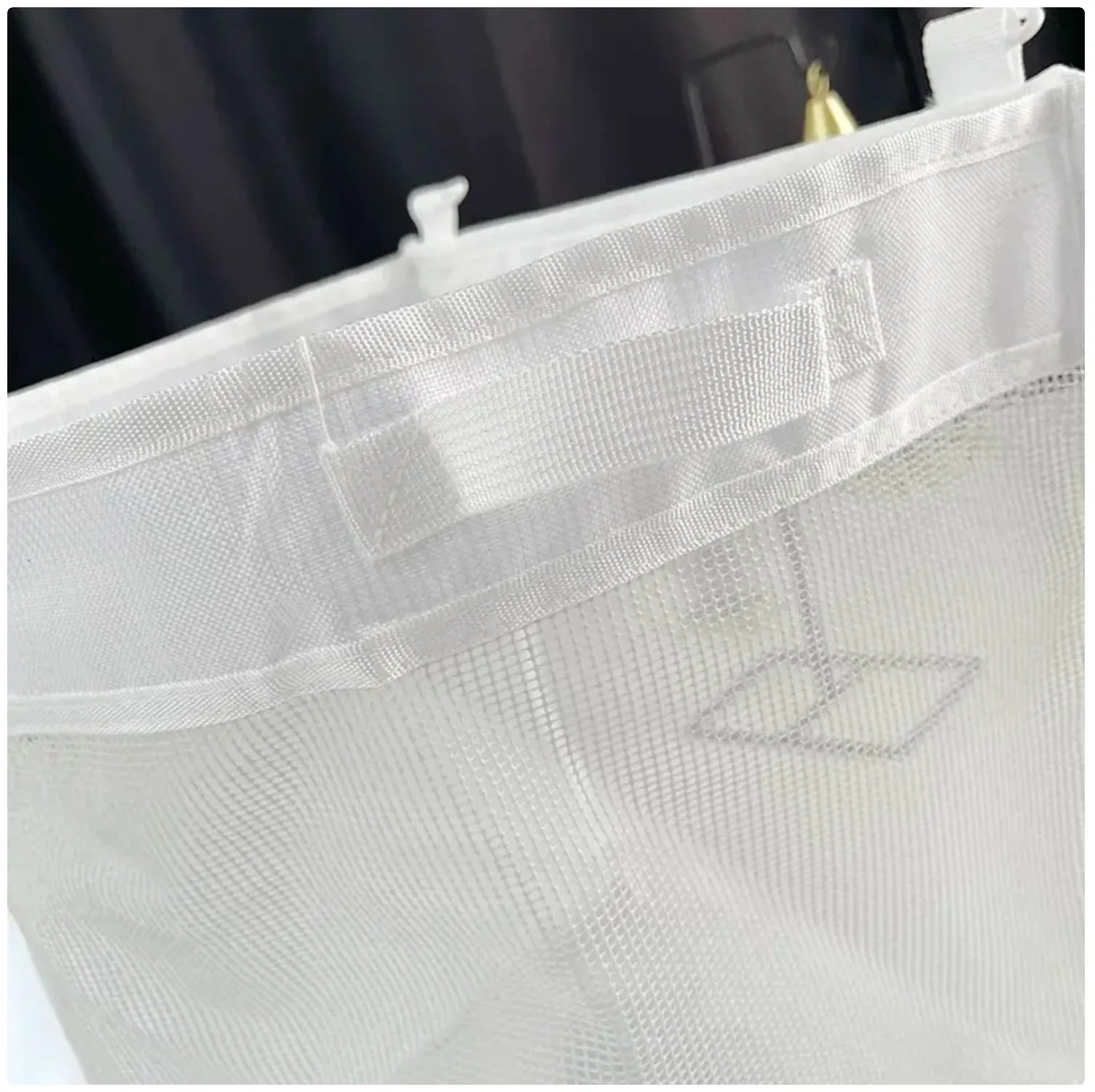 Upgraded Mesh Bathroom Toy Storage Bag - Hanging Organizer for Kids' Bath Toys
