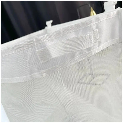 Upgraded Mesh Bathroom Toy Storage Bag - Hanging Organizer for Kids' Bath Toys
