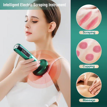 6/12 Gear Electric Cupping Massager Vacuum Suction Cup Guasha anti Cellulite Beauty Health Scraping Heat Body Slimming Massage
