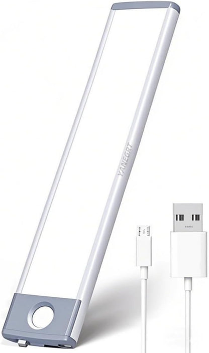 Under Cabinet Lights with Motion Sensor - 7.8In Magnetic Wireless Rechargeable Lighting, No Drill Installation for Kitchen Cabinets, Closets & Pantries
