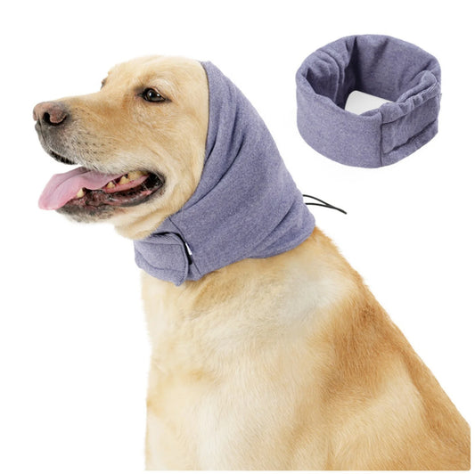 Adjustable Pet Ear Muffs - Calming Head Cover for Dogs, Winter Warm & Noise Reduction