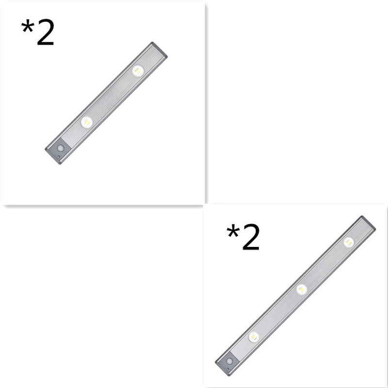 Under Cabinet Motion Light Adjustable Brightness Rechargeable Magnetic Mount Kitchen Wardrobe Night Lamp