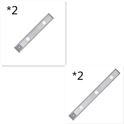 Under Cabinet Motion Light Adjustable Brightness Rechargeable Magnetic Mount Kitchen Wardrobe Night Lamp
