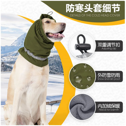 Winter Dog Snood - Waterproof & Warm Dog Neck Warmer with Hood