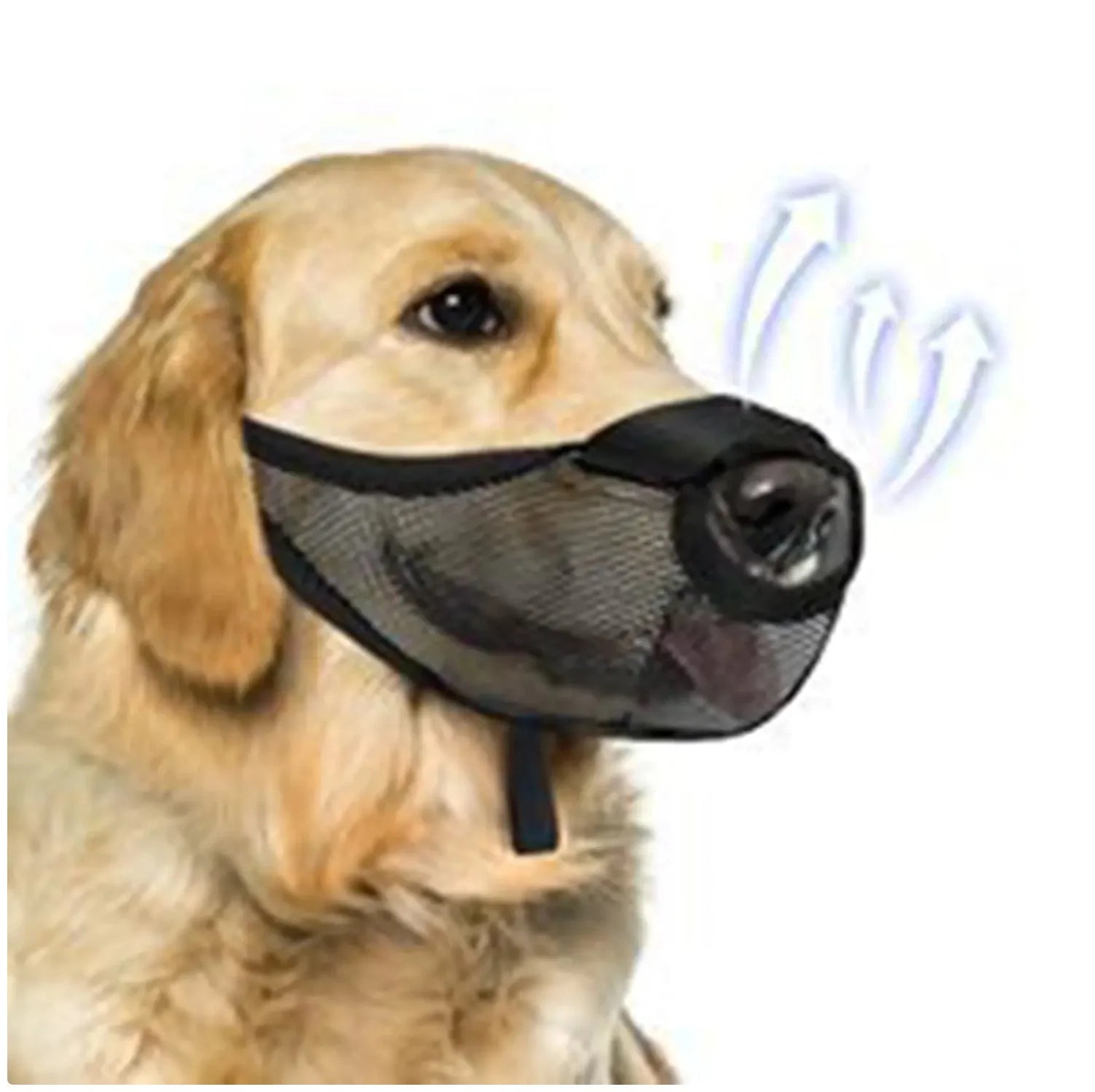 Adjustable Soft Mesh Dog Muzzle - Breathable & Protective for Safe Walks