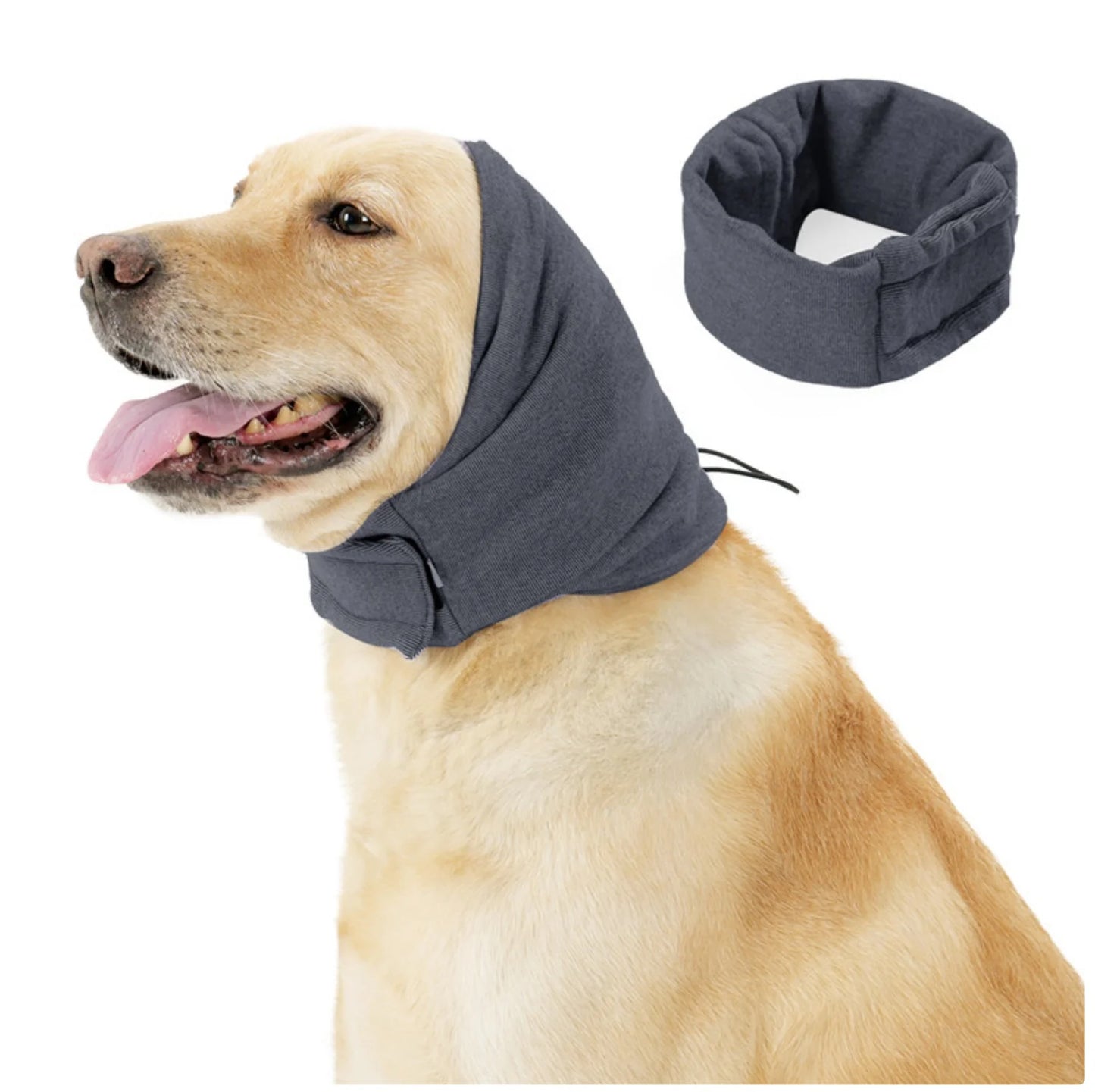 Adjustable Pet Ear Muffs - Calming Head Cover for Dogs, Winter Warm & Noise Reduction