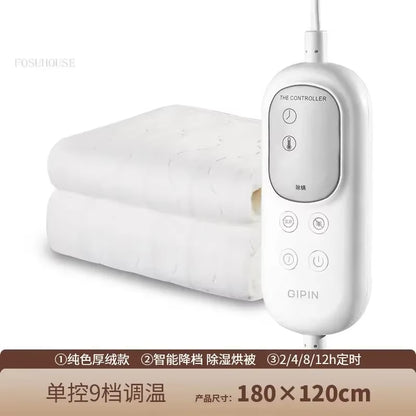 Double Mattress Blankets Home Waterproof Dual Control Intelligent Temperature Regulation Non-Radiation Heating Blanket