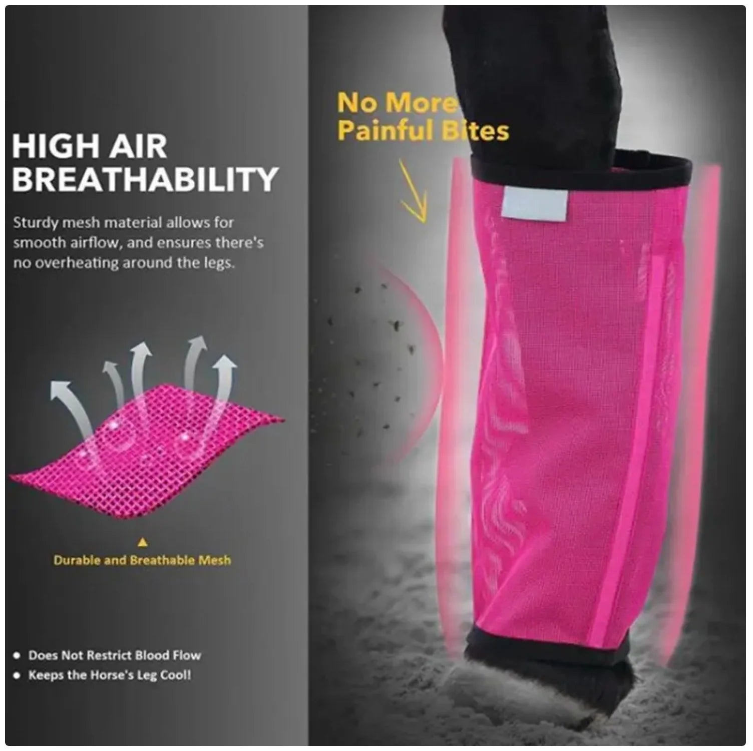 Breathable Mesh Horse Leg Wraps - Protective Leg Guards for Horses