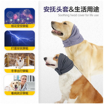 Adjustable Pet Ear Muffs - Calming Head Cover for Dogs, Winter Warm & Noise Reduction