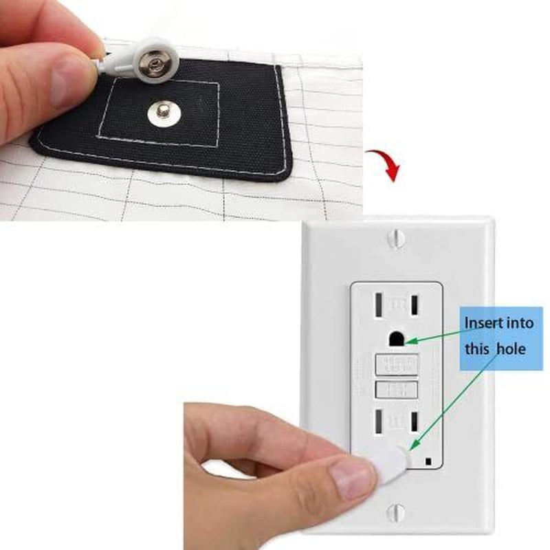 Grounding Mat Half Bed Sheet Earth Ground Cord Improve Sleeping Conductive Pad
