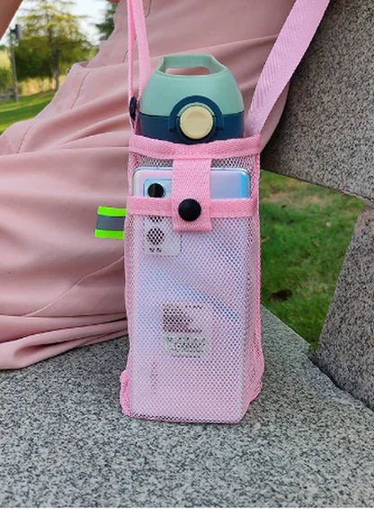 Outdoor Mesh Crossbody Storage Bag - Adjustable, Multifunctional Hands - Free Carrier