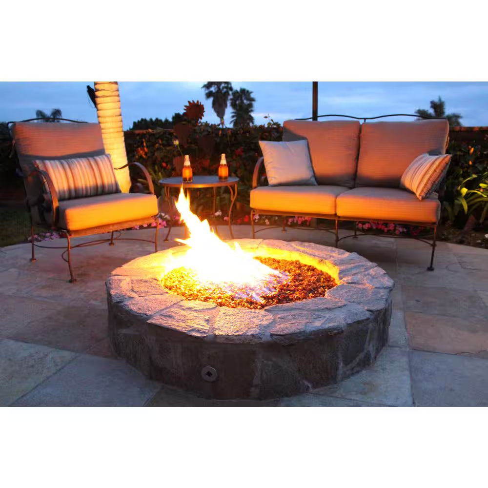 1/2 In. to 3/4 In. Amber Classic Fire Glass (25 Lbs. Bag)