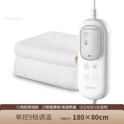Double Mattress Blankets Home Waterproof Dual Control Intelligent Temperature Regulation Non-Radiation Heating Blanket