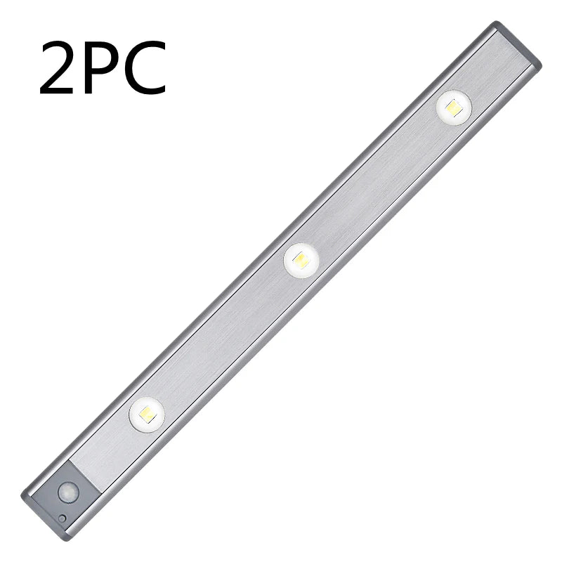 Under Cabinet Motion Light Adjustable Brightness Rechargeable Magnetic Mount Kitchen Wardrobe Night Lamp
