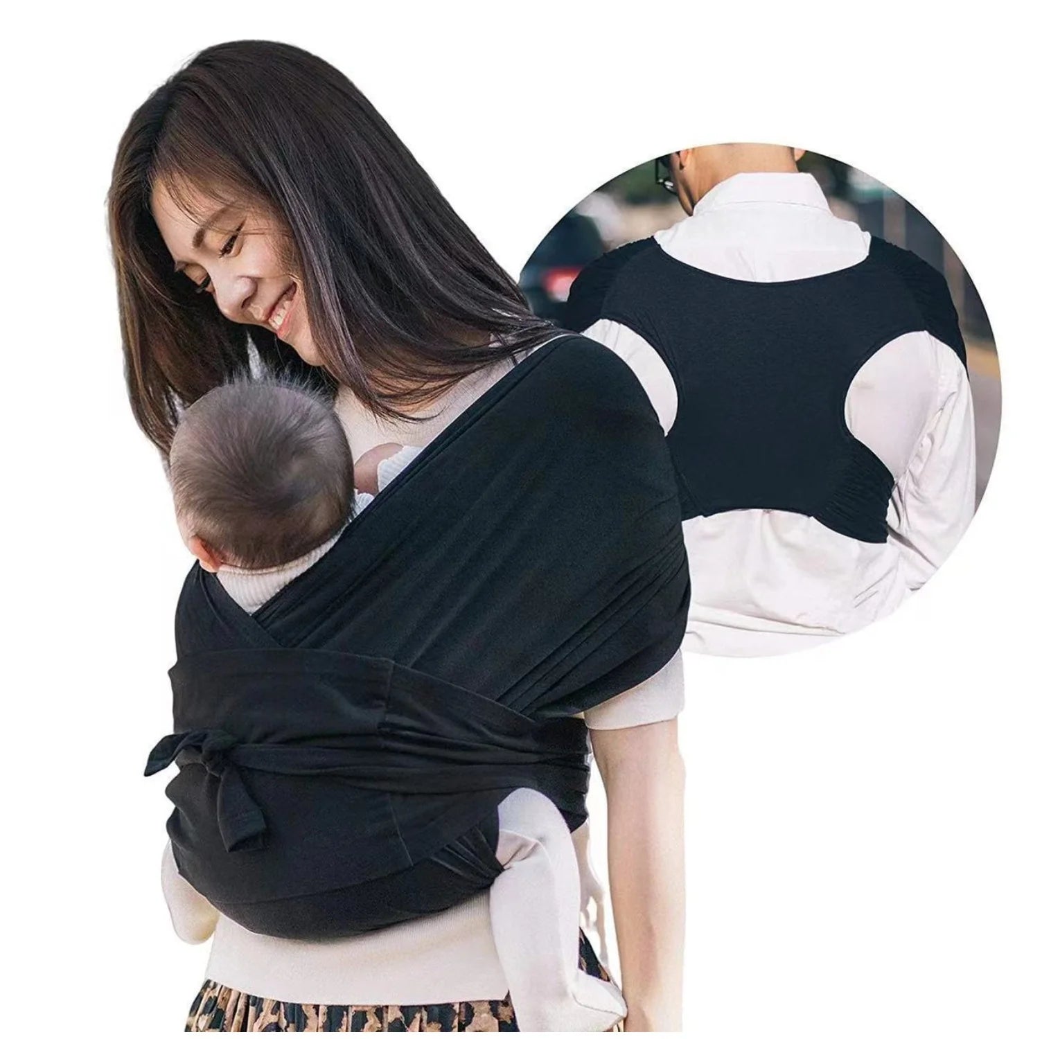 Front - Carry Baby Wrap Carrier - Breathable Air - Mesh Fabric, Easy to Wear