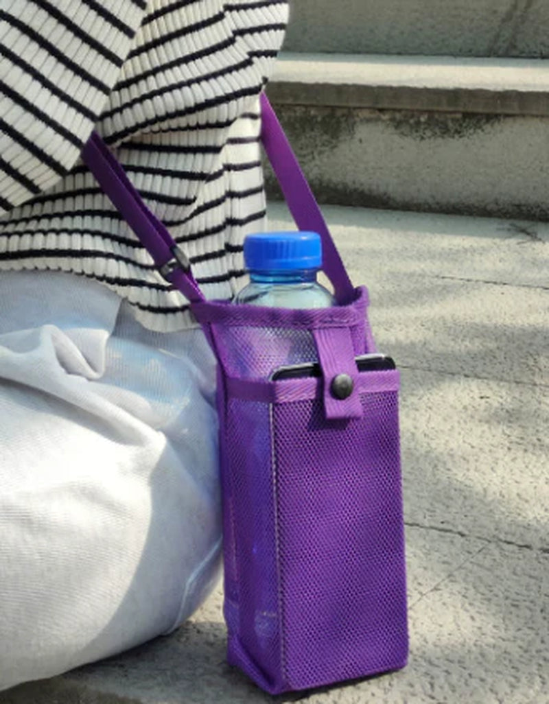 Outdoor Mesh Crossbody Storage Bag - Adjustable, Multifunctional Hands - Free Carrier