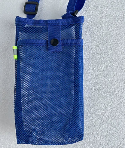 Outdoor Mesh Crossbody Storage Bag - Adjustable, Multifunctional Hands - Free Carrier