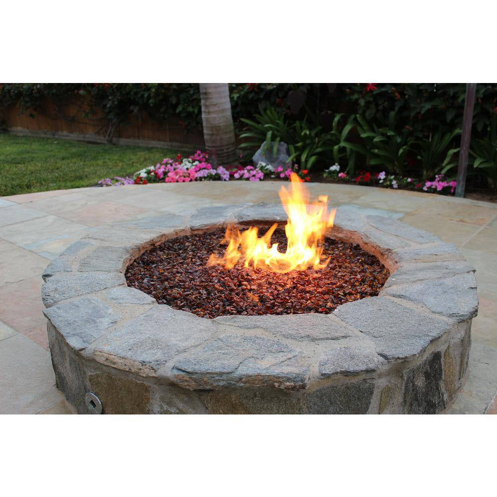 1/2 In. to 3/4 In. Amber Classic Fire Glass (25 Lbs. Bag)