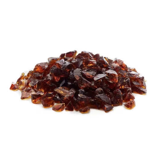 1/2 In. to 3/4 In. Amber Classic Fire Glass (25 Lbs. Bag)