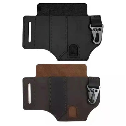 Multifunctional Leather Belt Organizer - Tactical EDC Pouch for Tools & Gadgets