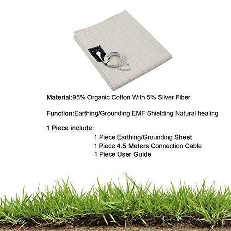 Grounding Mat Half Bed Sheet Earth Ground Cord Improve Sleeping Conductive Pad