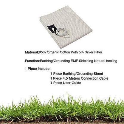 Grounding Mat Half Bed Sheet Earth Ground Cord Improve Sleeping Conductive Pad