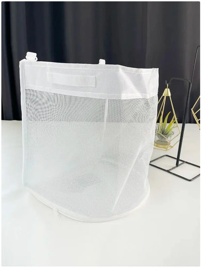 Upgraded Mesh Bathroom Toy Storage Bag - Hanging Organizer for Kids' Bath Toys