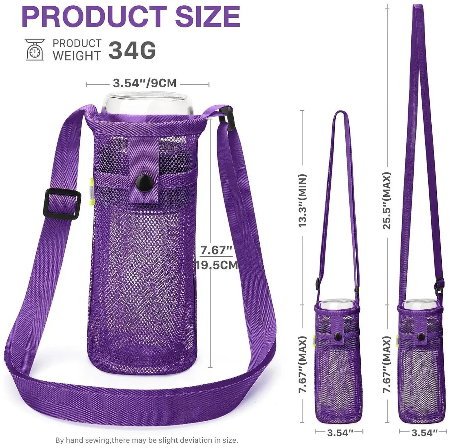 Outdoor Mesh Crossbody Storage Bag - Adjustable, Multifunctional Hands - Free Carrier