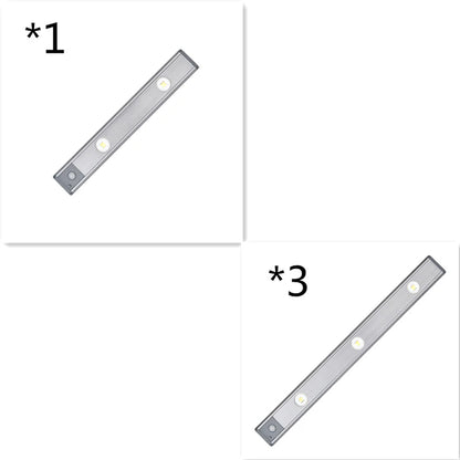 Under Cabinet Motion Light Adjustable Brightness Rechargeable Magnetic Mount Kitchen Wardrobe Night Lamp