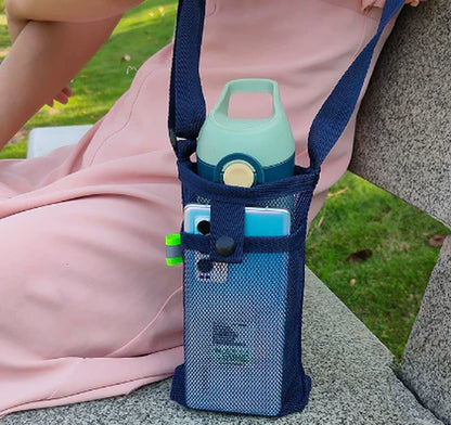 Outdoor Mesh Crossbody Storage Bag - Adjustable, Multifunctional Hands - Free Carrier