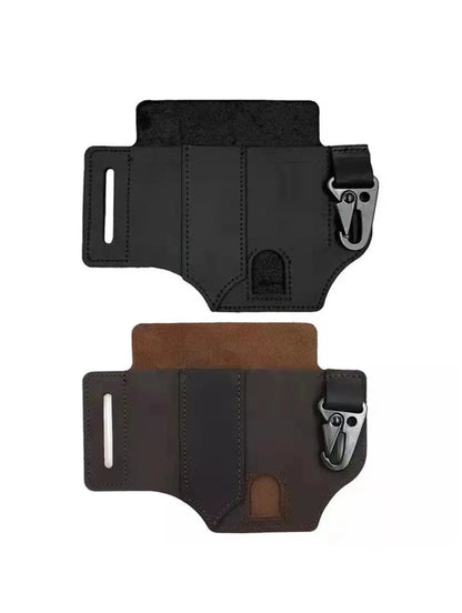 Multifunctional Leather Belt Organizer - Tactical EDC Pouch for Tools & Gadgets