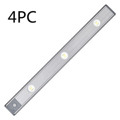 Under Cabinet Motion Light Adjustable Brightness Rechargeable Magnetic Mount Kitchen Wardrobe Night Lamp
