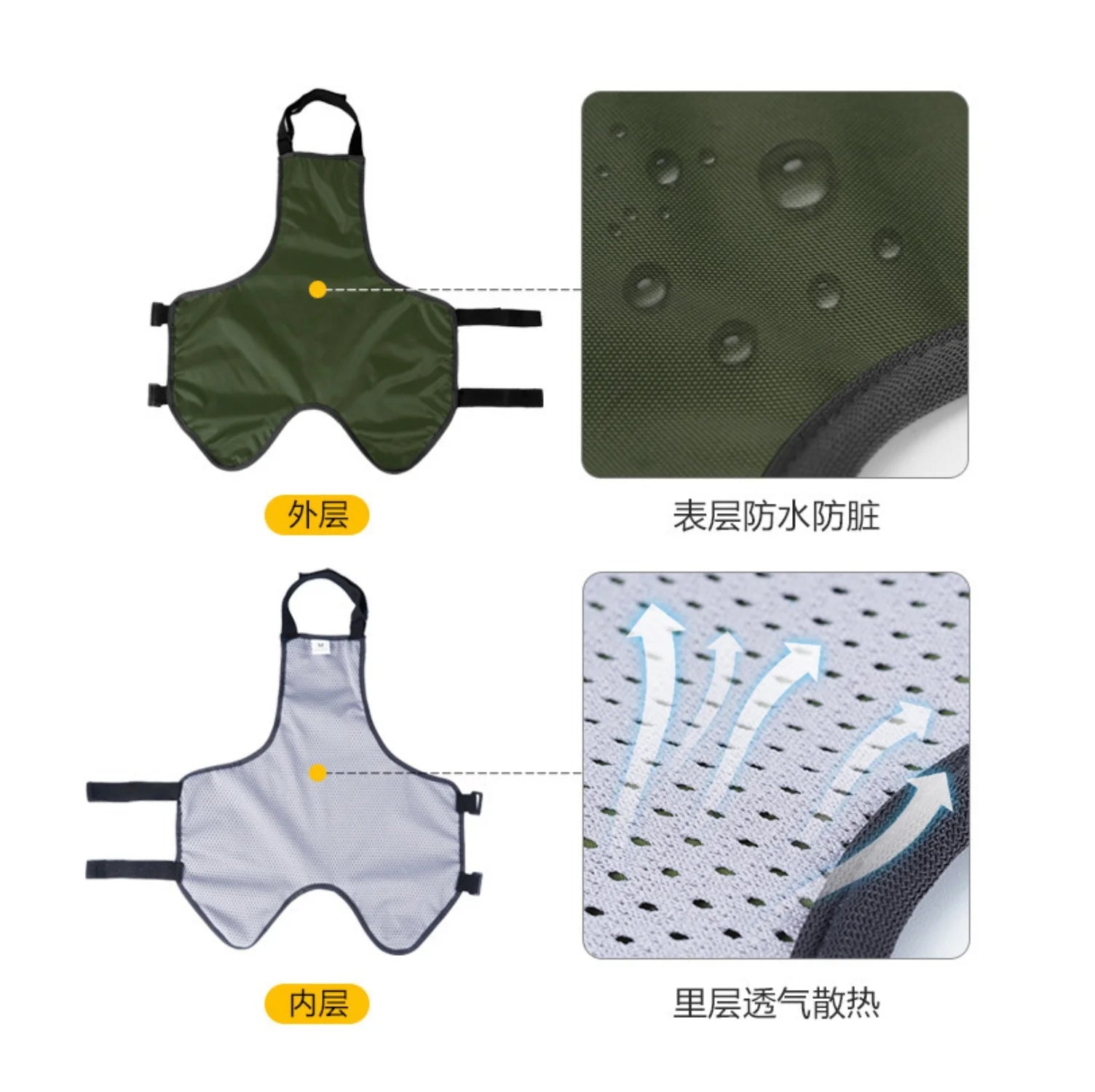 Waterproof Dog Belly Band - Breathable Apron for Medium & Large Dogs