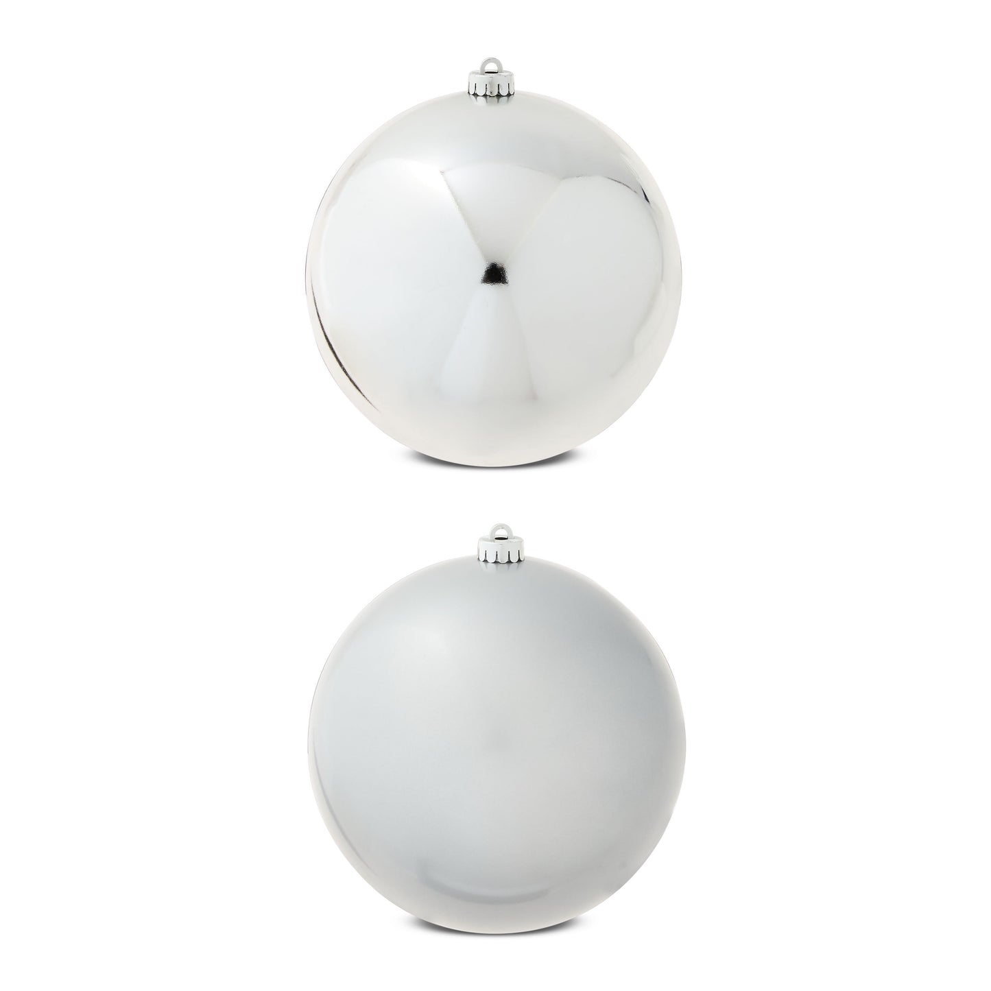 2-Count Silver Jumbo Shatterproof Christmas Ornaments, 7.8 In, by