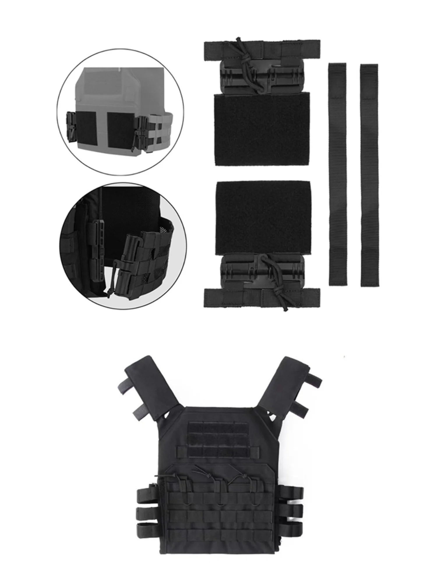 Tactical Vest MOLLE Quick Release Buckle - Fast Detach Adapter for Vest Accessories