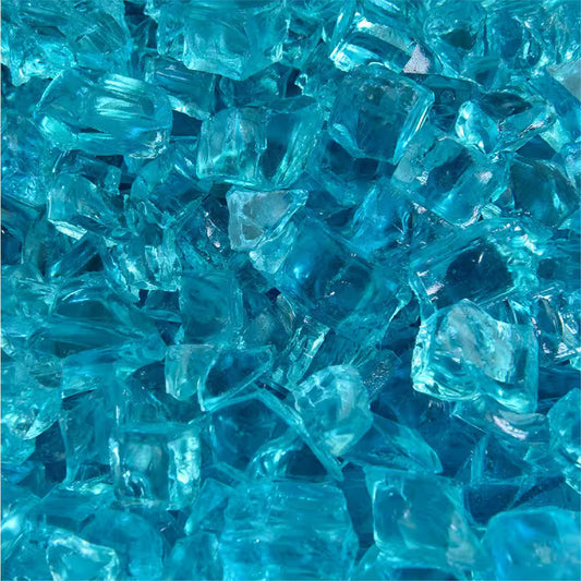 10 Lbs. of Tahitian Blue 1/2 In. Fire Glass