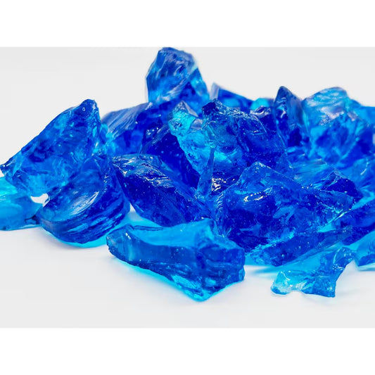 Turquoise Fire Pit Glass Rocks by Element Fire Glass, 1/2 In. -1 In., 10 Lbs.